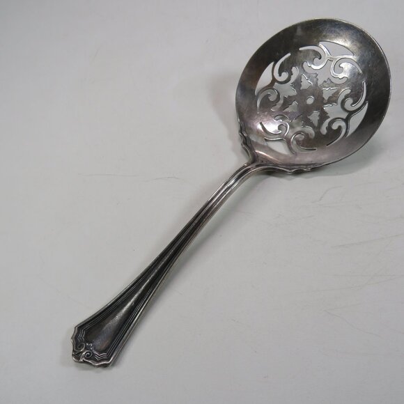 Wm. A. Rogers Bon Bon Spoon Pierced Cut OLD SOUTH or Magnolia Silver Plate - Picture 2 of 13